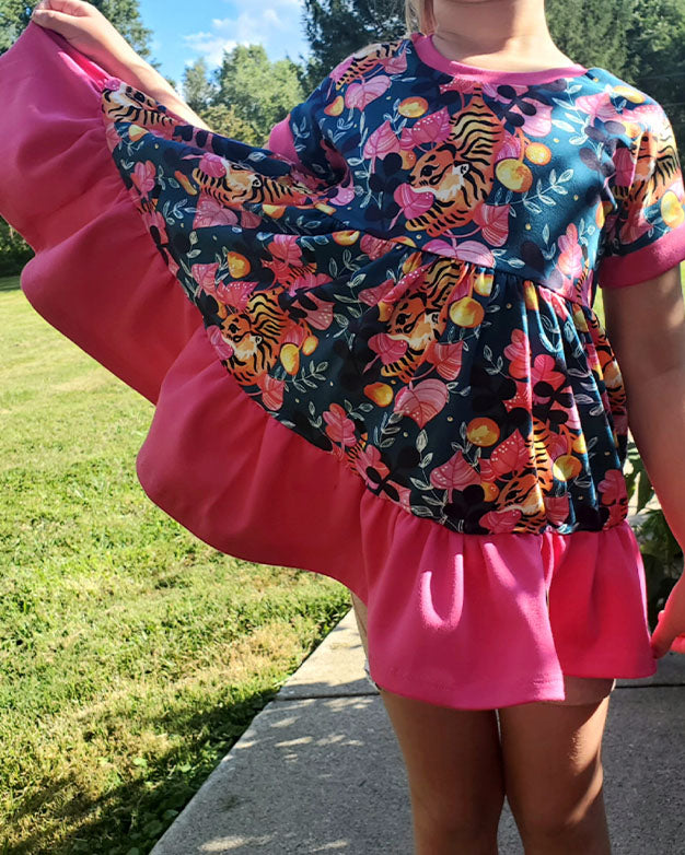 Peachy tiered top and tunic