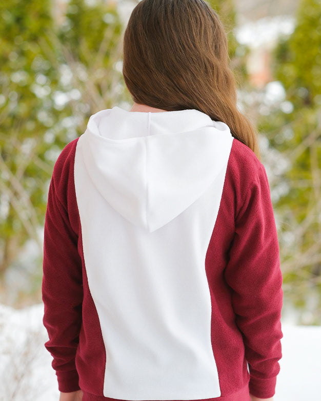 Cross Cut Zip Up
