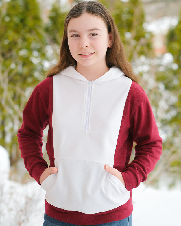 Cross Cut Zip Up