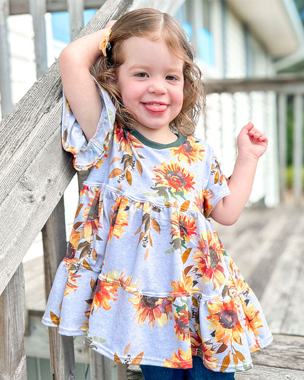 Peachy tiered top and tunic