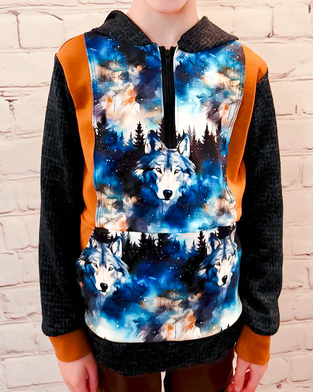 Cross Cut Zip Up