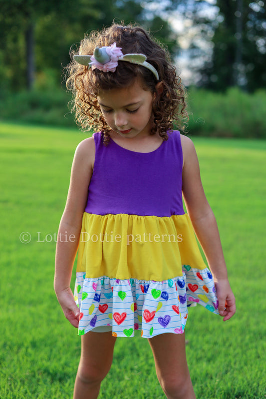 Peachy tiered top and tunic