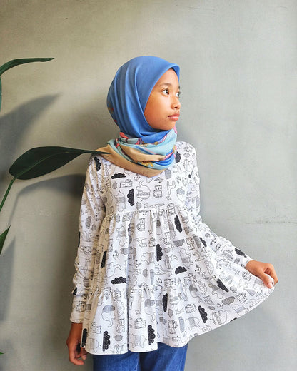 Peachy tiered top and tunic
