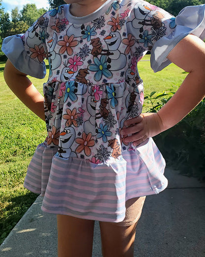 Peachy tiered top and tunic
