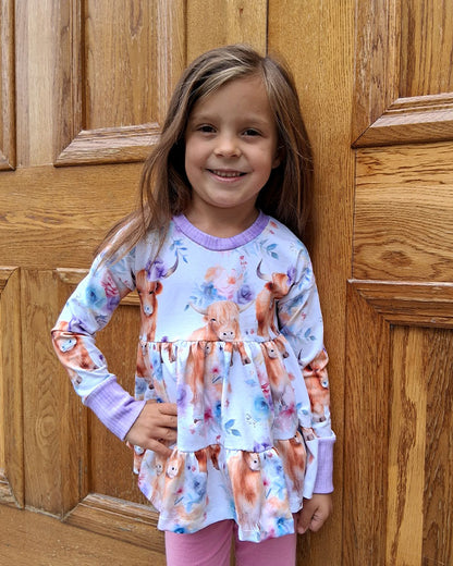 Peachy tiered top and tunic