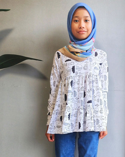 Peachy tiered top and tunic