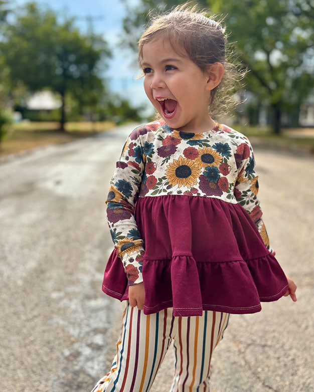 Peachy tiered top and tunic