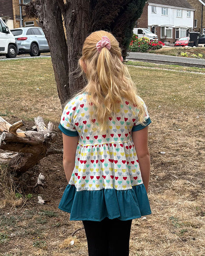 Peachy tiered top and tunic